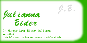 julianna bider business card